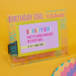 Birthday Girl Glass Frame 6 x 4
