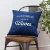 Happiness Comes in Waves Velvet Cushion