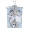 Luxury Baby Boy Plush Blanket with Elephant Teddy