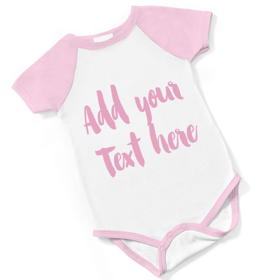 Personalised Short Sleeved Body Suit - Pink