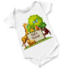Animal Themed Personalised Short Sleeved Body Suit - White