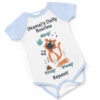 Personalised Baby's Daily Routine Body Suit - Blue Sleeves