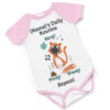 Personalised Baby's Daily Routine Body Suit - Pink Sleeves