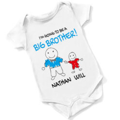 Personalised I'm Going To Be a Big Brother Body Suit - White
