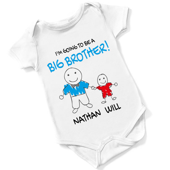 Personalised I'm Going To Be a Big Brother Body Suit - White