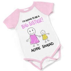 Personalised I'm Going To Be a Big Sister Body Suit - Pink
