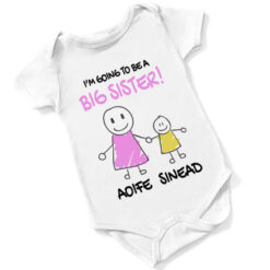 Personalised I'm Going To Be a Big Sister Body Suit - White