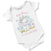 I'm One Cute Baby Personalised Short Sleeved Body Suit - White/Pink Text
