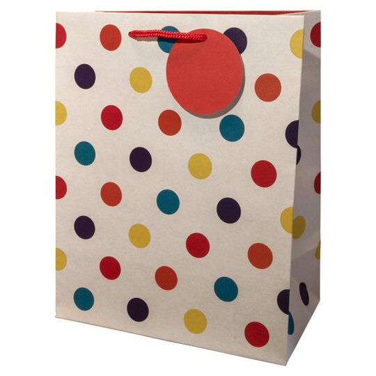 large gift bag polka dot 2 pk