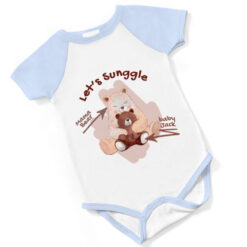 Let's Snuggle Personalised Short Sleeved Body Suit - Blue