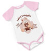 Let's Snuggle Personalised Short Sleeved Body Suit - Pink