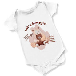 Let's Snuggle Personalised Short Sleeved Body Suit - White