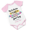 My Favourite Place is Inside Your Hug Short Sleeved Body Suit - Pink