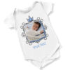 Photo Upload Personalised Short Sleeved Body Suit - White