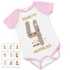 Today I'm Months Personalised Short Sleeved Body Suit - Pink