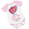 Mammy Will You Marry Daddy? Short Sleeved Body Suit - Pink Sleeves
