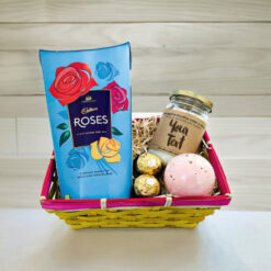 Personalised Candle & Chocolate Hamper