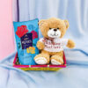 Personalised Teddy with Chocolate Hamper