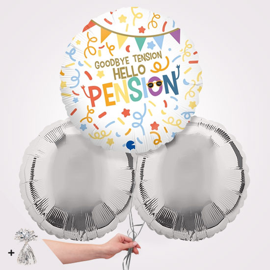 Goodbye Tension, Hello Pension Foil Balloon Bouquet