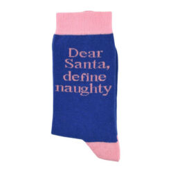 Ladies Novelty Christmas Socks "Dear Santa, Define Naughty"