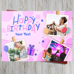 3 Photo Upload Birthday Card