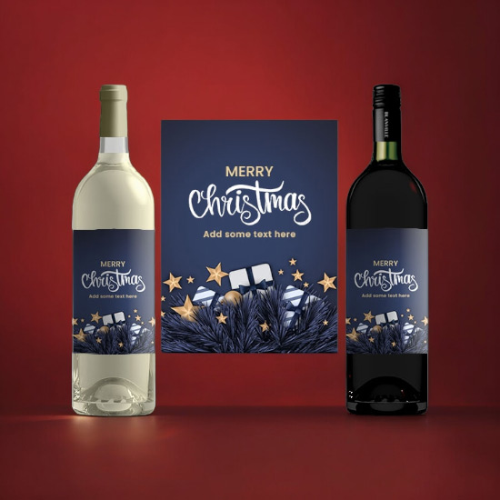 Add Your Own Text Christmas Wine