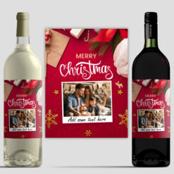 Christmas Wine - Text & Photo Upload