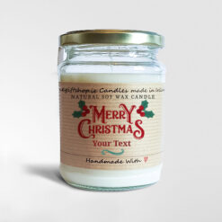 Merry Christmas Personalised Soy Candle