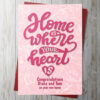 Home is where the heart is pink heart card