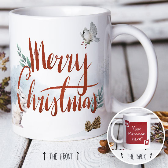 Merry Christmas Personalised Wonderland Mug