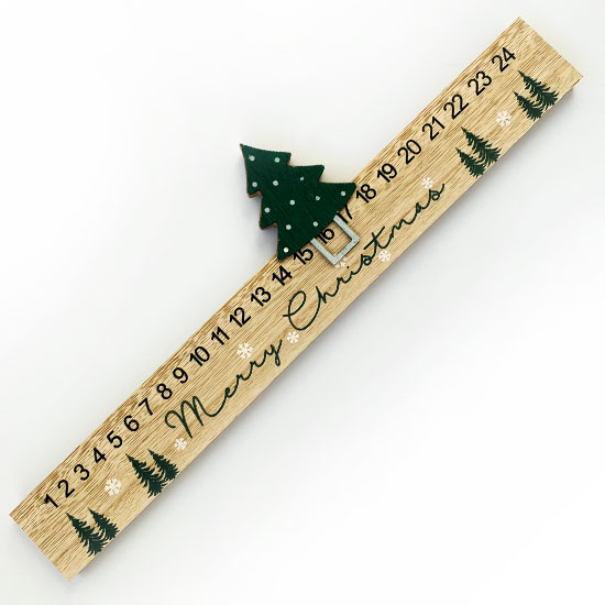 Merry Christmas Countdown Plaque