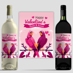 Love Birds Valentines Day Wine