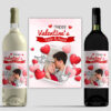 Valentines Day Wine with Photo Upload