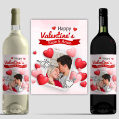 Valentines Day Wine with Photo Upload