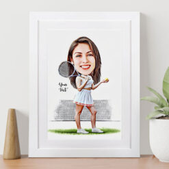 Tennis Caricature For Her