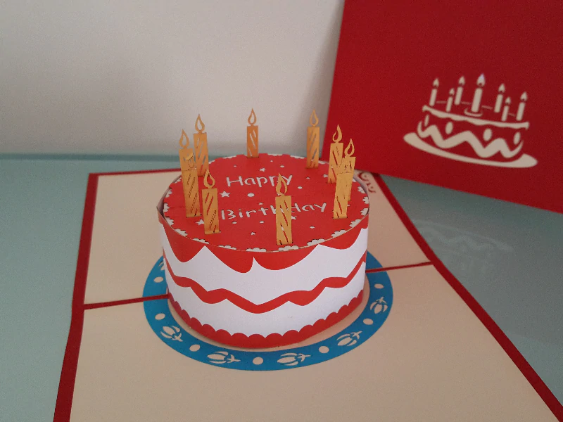 Happy Birthday Cake - Irish Made Pop Up Card