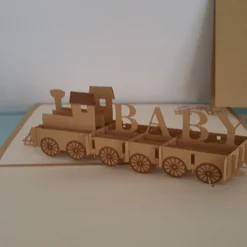 Baby Train New Baby - Irish Made Pop Up Card