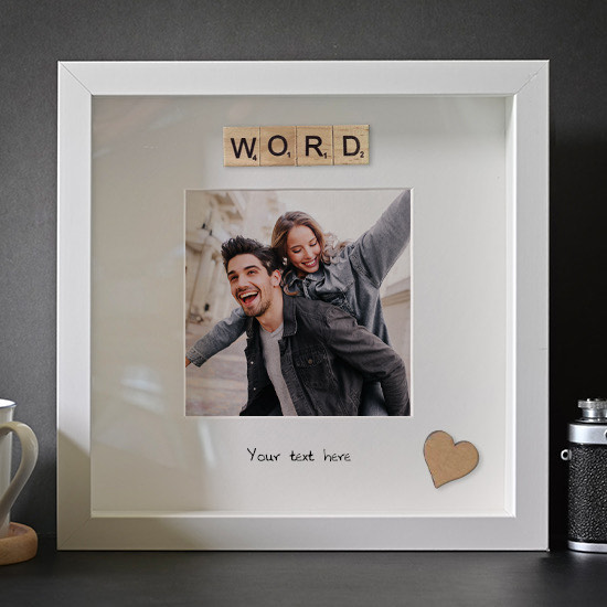 Any Word Scrabble Box Frame Gift