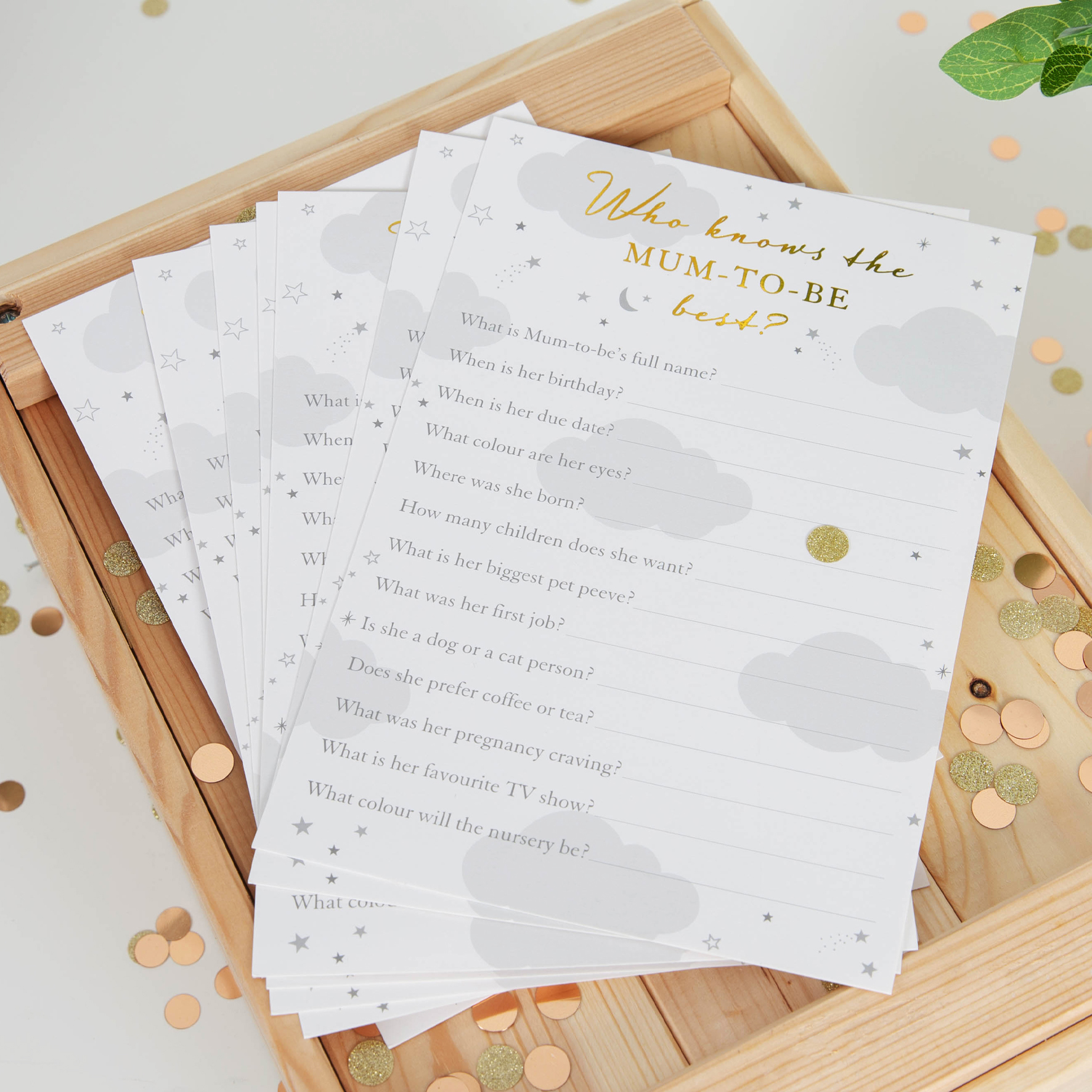 Baby Shower "Who Knows Mum Best" Baby Shower Cards - Image 2