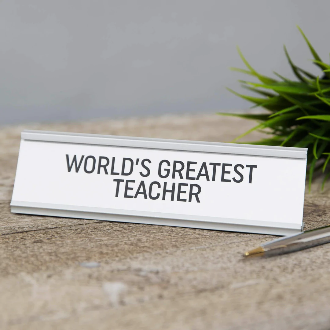 World's Greatest Teacher Desk Plaque