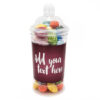Add Your Text Personalised Sweet Jar - Red