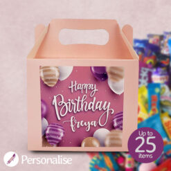 The Pink Happy Birthday Mixed Treat Box - Personalised