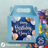 The Blue Happy Birthday Mixed Treat Box - Personalised