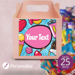 The Pink Any Text Mixed Treat Box - Personalised