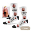 Happy Birthday - Your Face Personalised Unisex Socks