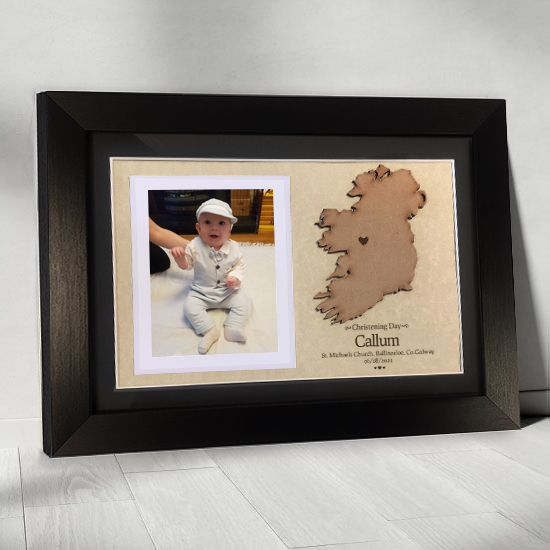 Christening Bespoke 3D Map With Photo (Ireland)