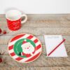 Santa Ceramic Gift Set - Cookie Plate, Mug and Notepad