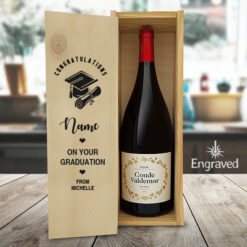Graduation Wine Box - Engraved
