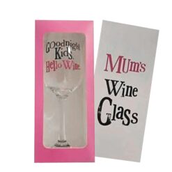Mums Wine Glass in Gift Box