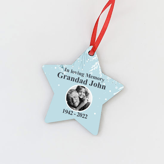 In Loving Memory Christmas Star - Photo Upload